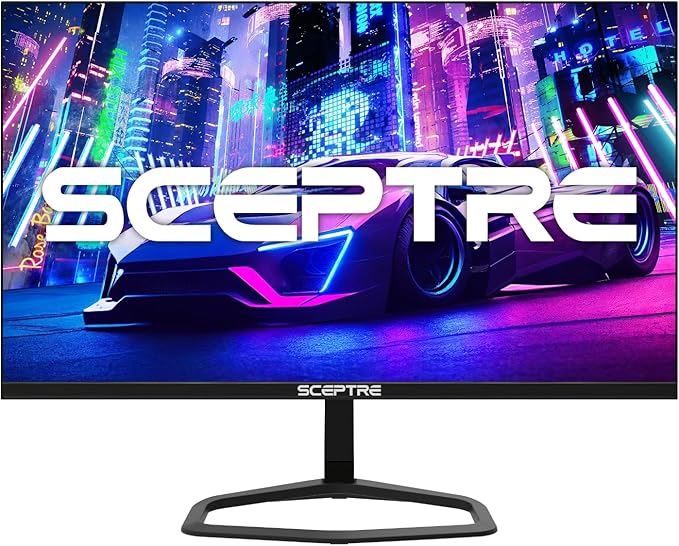 Sceptre 27-inch 240Hz Gaming Monitor 1ms 99% sRGB AMD FreeSync Premium DisplayPort x2 HDMI x2 Build-in Speakers, Machine Black (E278B-FWD240)