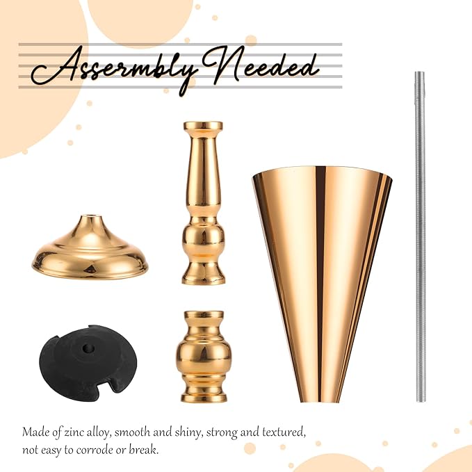 6 Pcs Flower Trumpet Gold Vase Tabletop Centerpiece Gold Tall Flower Vases Bulk Wedding Table Decorative Centerpiece Table Decorations Arrangements for Floral Party Anniversary Birthday(L)