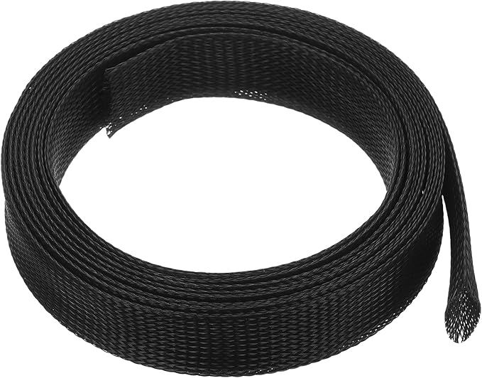 uxcell Expandable Sleeving,1 9/16-inch 10ft Cable Sleeve, Black