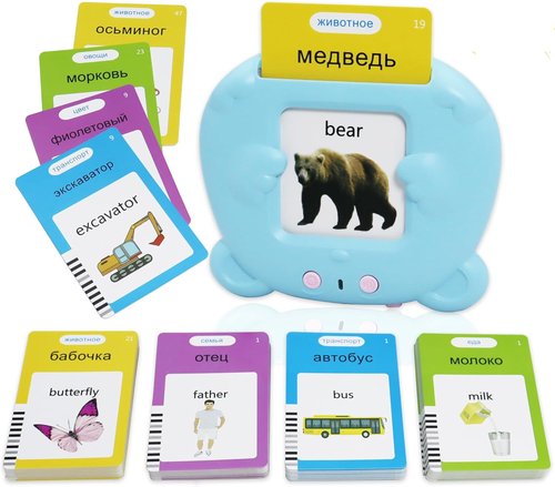 MAYAPHILOS Bilingual Talking Flash Cards - 224 Sight Words for Fun Russian Language Learning | Kids' Educational Toy