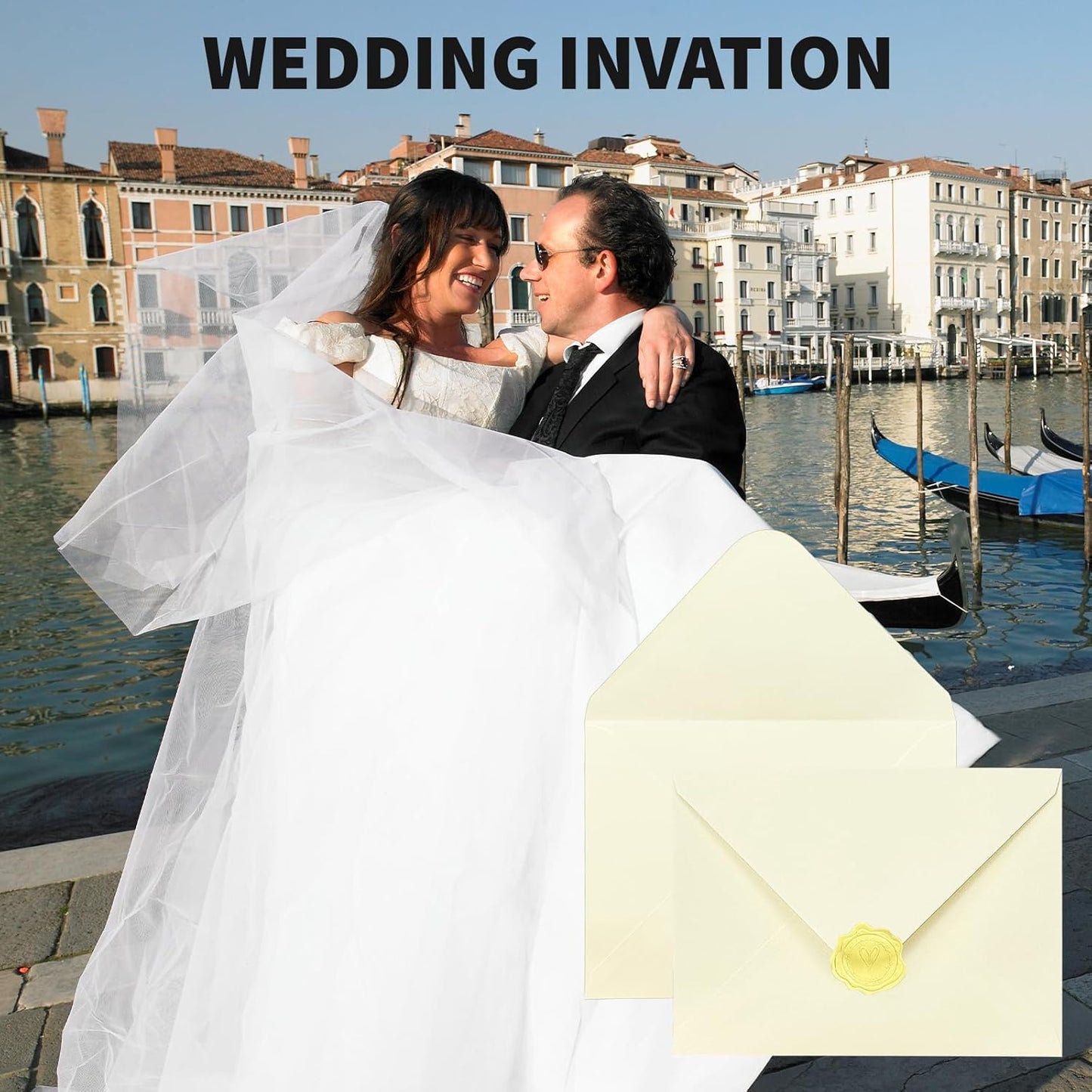 YINUOYOUJIA A7 Ivory Specialty Paper Envelopes - 50 PCS for Invitations, Weddings, and Events