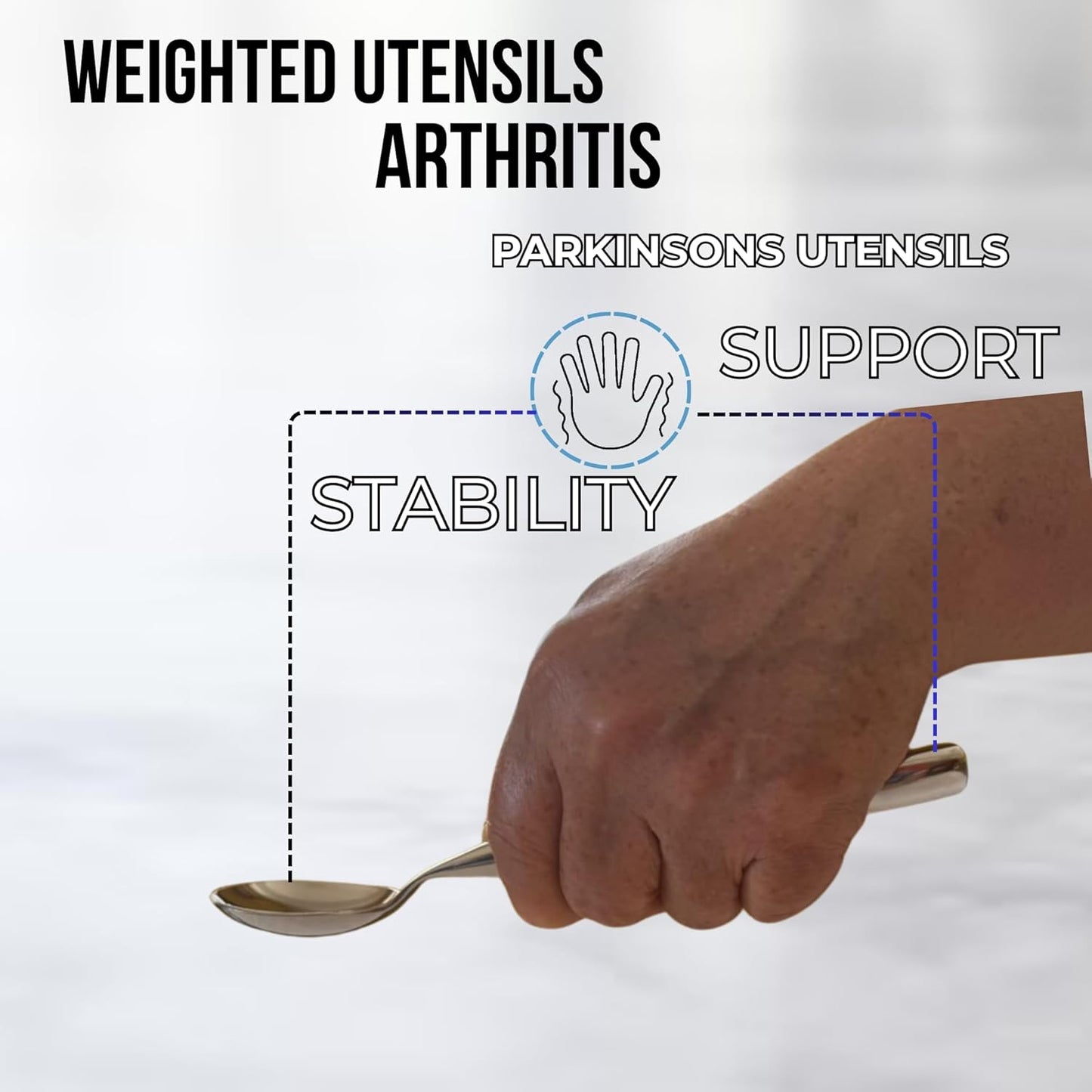 Skiennix Weighted Silverware - Ergonomic Heavy Utensils for Hand Tremors | Ideal for Parkinson's & Arthritis