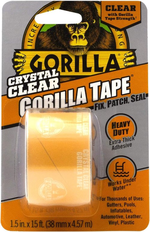 Gorilla Clear Repair Tape - Strong Adhesive Waterproof Solution | 5 Yards Long