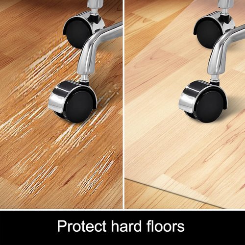 Kuyal Chair Mat - Durable Hardwood Floor Protection for Rolling Chairs | 46 x 46 Inches, Non-Studded