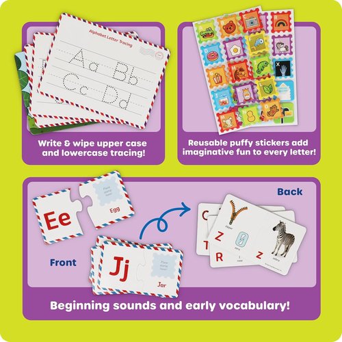 Learning Resources Alphabet Learning Mailbox - Montessori ABC Letter Tracing & Writing Practice Toy for Preschoolers