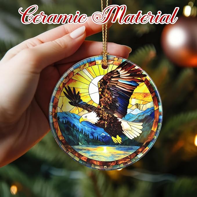 Christmas Ornaments, Bald Eagle Ornament, Christmas Tree Ornaments, Xmas Decorations, Holiday Decorations, Bald Eagle Gifts, Holiday Party Gifts, and Xmas Gift Ideas