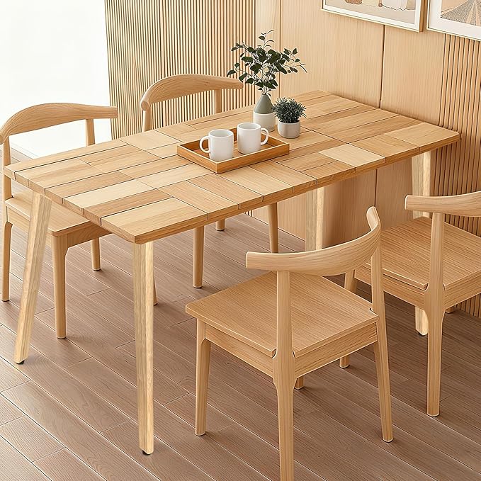 QLLY 26 inch Solid Wood Table Legs, Natural Varnished Wooden Desk Legs with Adjustable Leveling Feet, Set of 4, Heavy Duty Replacement Legs for for DIY Dining Table, Office Desk, Farmhouse Furniture