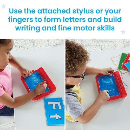 Hand2Mind Letter Tracing Pad - Reusable Sensory Writing Board for Kids 3-5 | Montessori Alphabet Toy