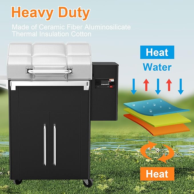 Grill Blanket for Traeger Silverton 620 Wood Pellet Grill, Thermal Insulation Blanket for Trager 620 Smoker, for Traeger TFS62GVF Smoker Insulated Blanket for Winter Cooking