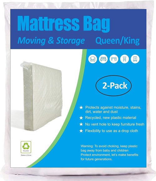 ComfortHome Mattress Bag - Durable Moving & Storage Solution | Queen & King Size, 2 Pack