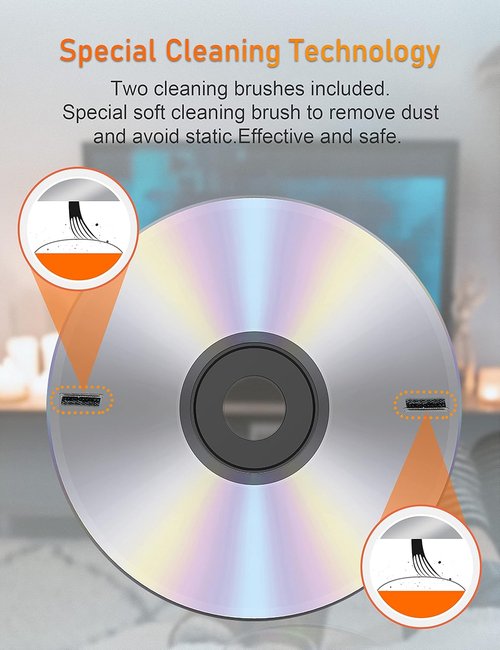 Arsvita Laser Lens Cleaner Disc Set - Safe & Effective Cleaning for CD/VCD/DVD Players | ARCD-04