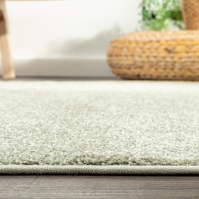 JONATHAN Y Haze Solid Low-Pile Green Indoor Area Rug 10x14, Coastal,Bohemian,Minimalist,Classic, Easy-Cleaning for Living Room,Bedroom,Kitchen,Pet Friendly,Non-Shedding (SEU100O-14)