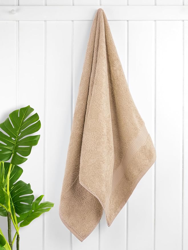 Cotton Paradise Turkish Towel Set, Soft Absorbent Quick Dry, 4 Piece Bath Towel Set, Beige