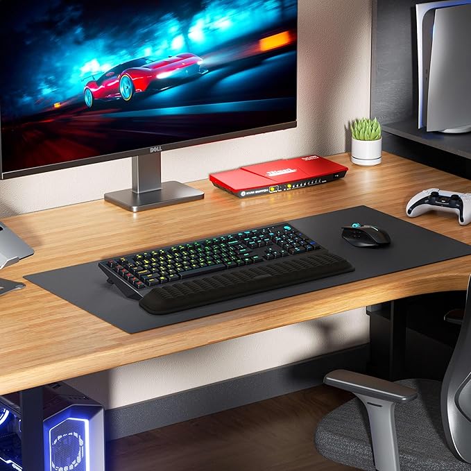 MEKASS Keyboard Wrist Rest, Soft Memory Foam Support for Keyboard, Hand Rest Pad for Pain Relief, Wrist Guard for Long Hours of Work, Gaming, Studying (Blue)