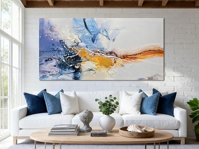 Ardemy Abstract Wall Art Extra Large Bedroom Canvas Wall Decor Living Room Modern Textured Pictures Paintings Artwork for Walls Kitchen Dining Room Home Office, 58"x29"