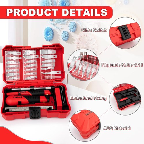 DIYSELF 41PCS Exacto Knife Set - Precision Crafting Tools for Art, Diamond Painting & More
