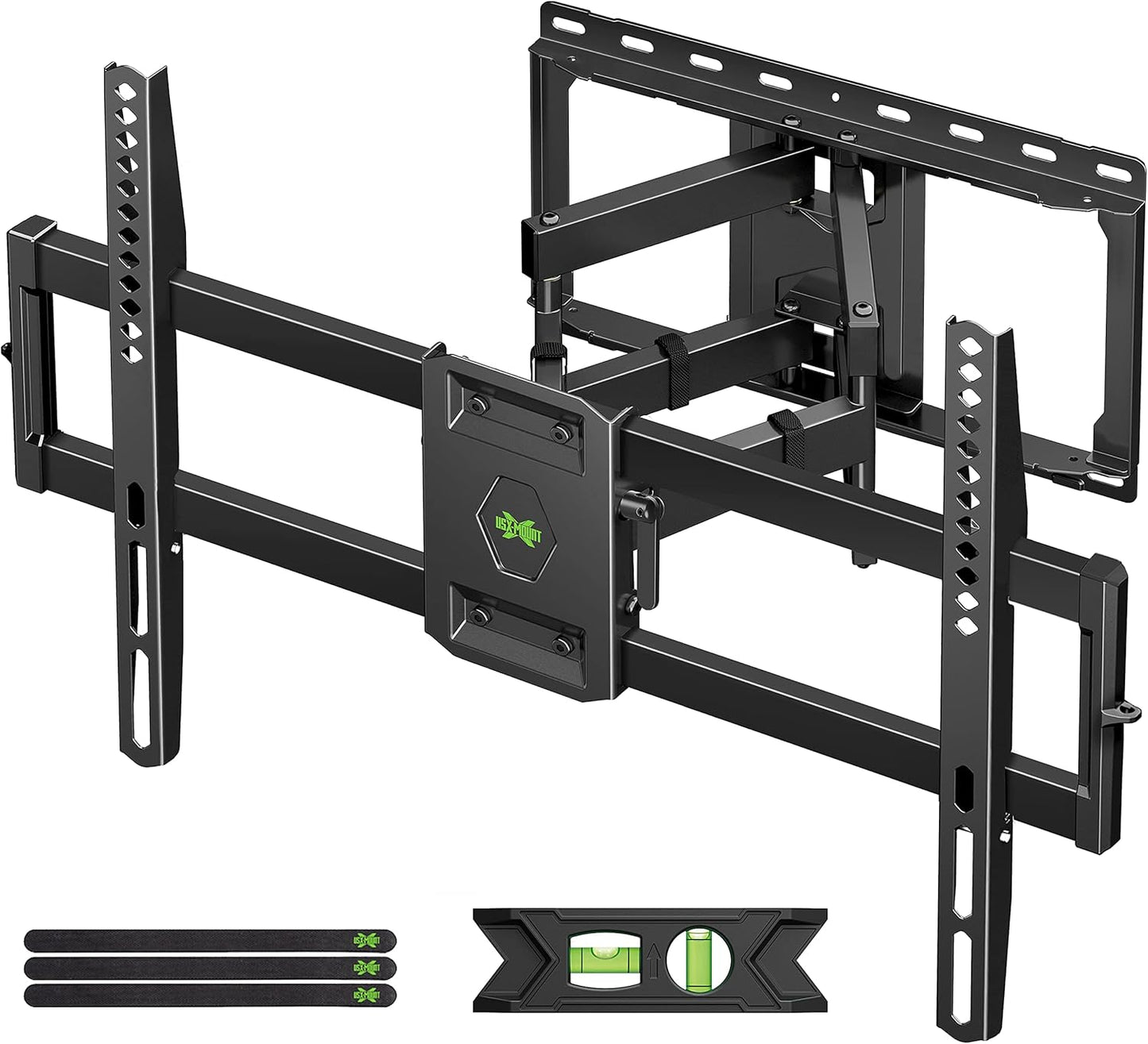 USX Mount Full Motion TV Wall Mount - Dual Swivel Articulating Tilt for 42-90 Inch TVs | VESA 600x400mm, Holds 132lbs