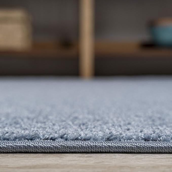 JONATHAN Y Haze Solid Low-Pile Classic Blue Indoor Area Rug 10x14, Coastal,Bohemian,Minimalist,Classic, Easy-Cleaning for Living Room,Bedroom,Kitchen,Pet Friendly,Non-Shedding (SEU100F-14)