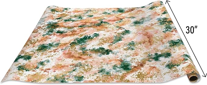 Jillson Roberts Gift Wrap, Watercolor Abstract (8 Rolls 5 feet x 30 inches)