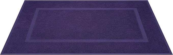 Cotton Paradise 100% Cotton Turkish Bathmat Set, Soft Absorbent Quick Dry, 2 Piece 20x34 Bathmat Floor Set, Violet Purple