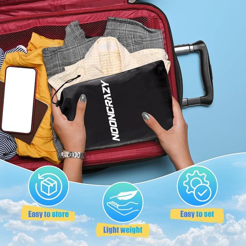 Airplane Foot Hammock - No Collapse Foot Rest for Travel | Adjustable Strap & Thick Foam Comfort