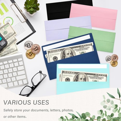 Light Blue Self-Seal Business Envelopes by [Brand Name] - 50 Pack for Secure Mailing | 4 1/8 x 9 1/2 Inches