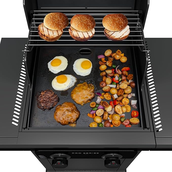 Charbroil Pro Series with Amplifire Infrared Technology 2-Burner Propane Gas Grill and Griddle Cabinet, Black - 463676724