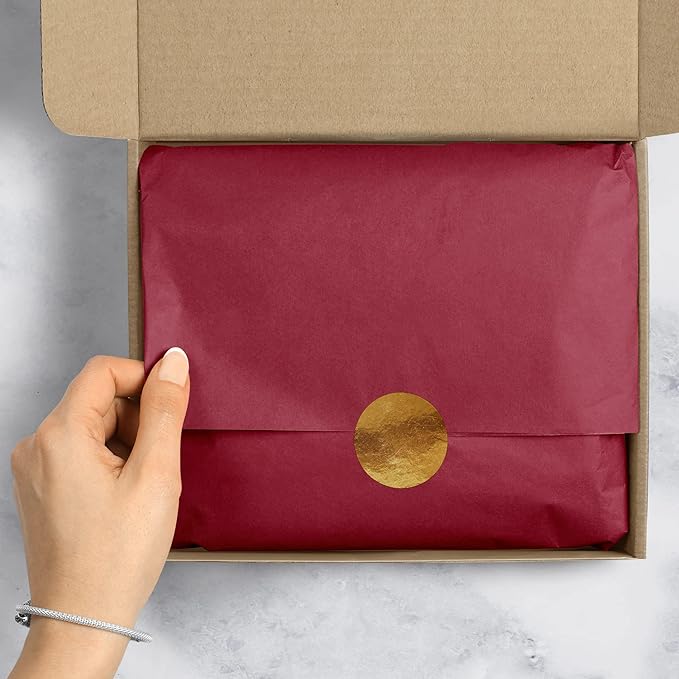 Jillson Roberts Bulk 20 x 30 Inches Recycled Tissue, Burgundy, 480 Unfolded Sheets (BFT08)