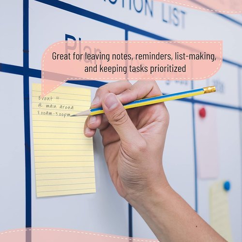 Mr. Pen Lined Sticky Notes - 4" x 6", 6 Pads, 45 Sheets Each - Pastel Color Memo Pads for Office & School
