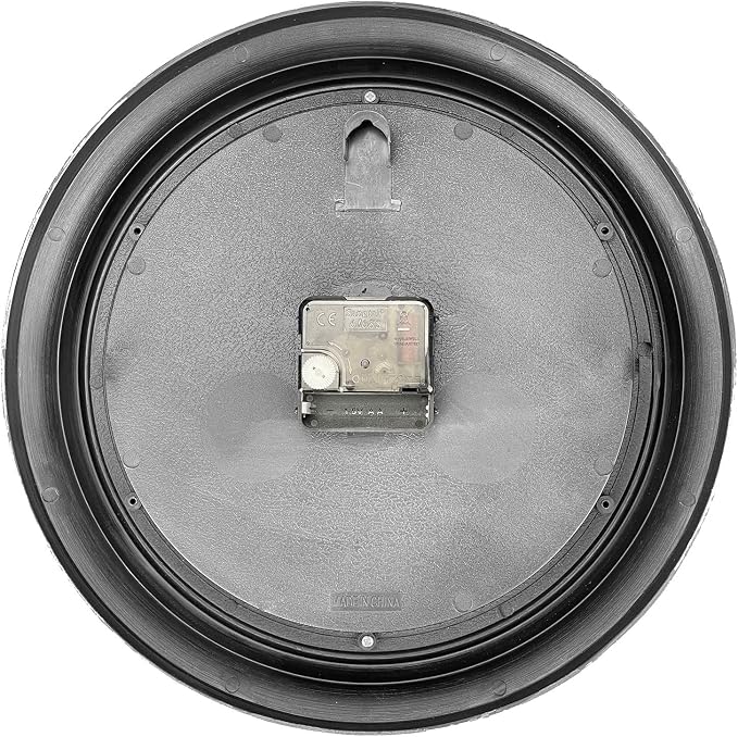 Plumeet Retro Wall Clock, 12'' Non Ticking Classic Silent Vintage Wall Clocks Decorative Kitchen Living Room Bedroom, Roman Numerals, Battery Operated, Black