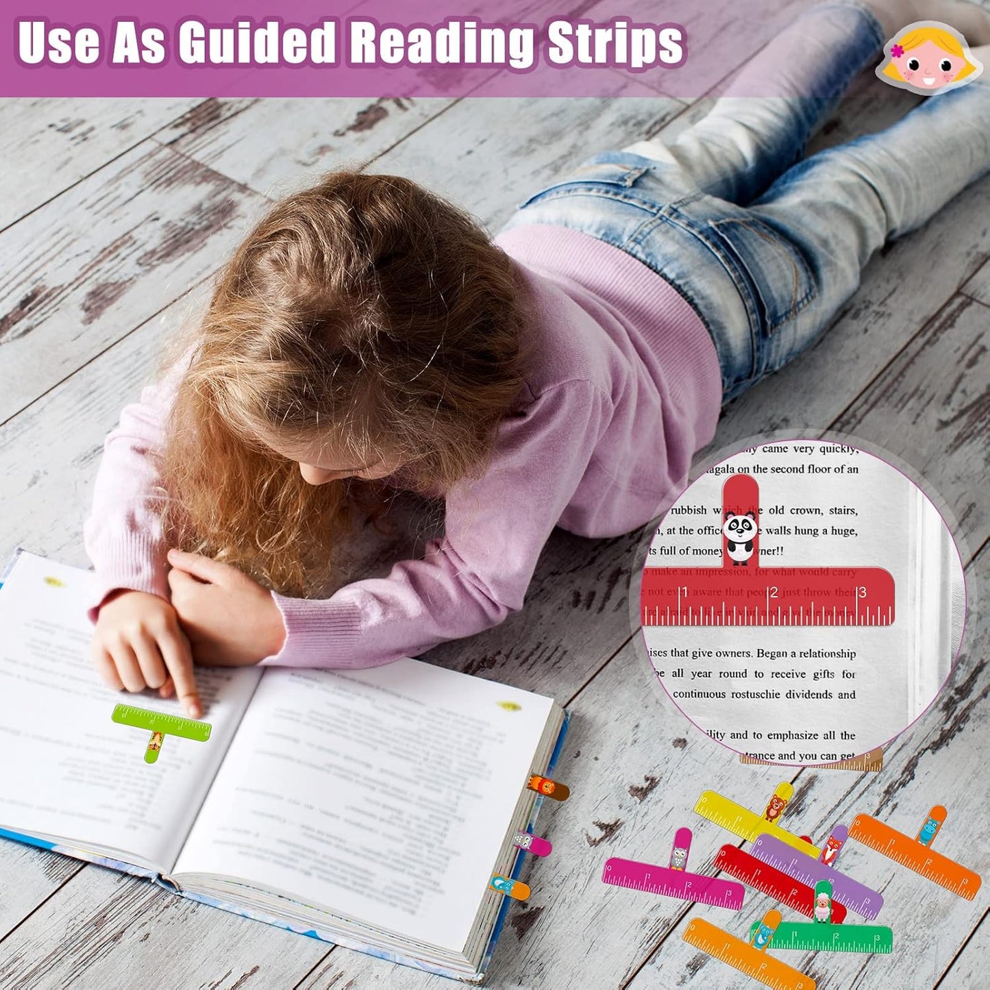 Sureio One Finger Spacer Handwriting Tool - 20 Pack Colorful Dyslexia Writing Aids | 10 Cute Colors