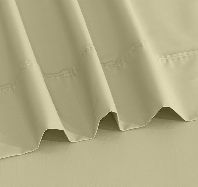 RUVANTI 100% Cotton Full Size Bed Sheets, 4 Pieces, Soft & Breathable Percale Weave Bedding, Deep Pocket 16", Hotel Standard, Crisp Cool Feel, Durable, Perfect Sheet Set Dyed, Sage Green