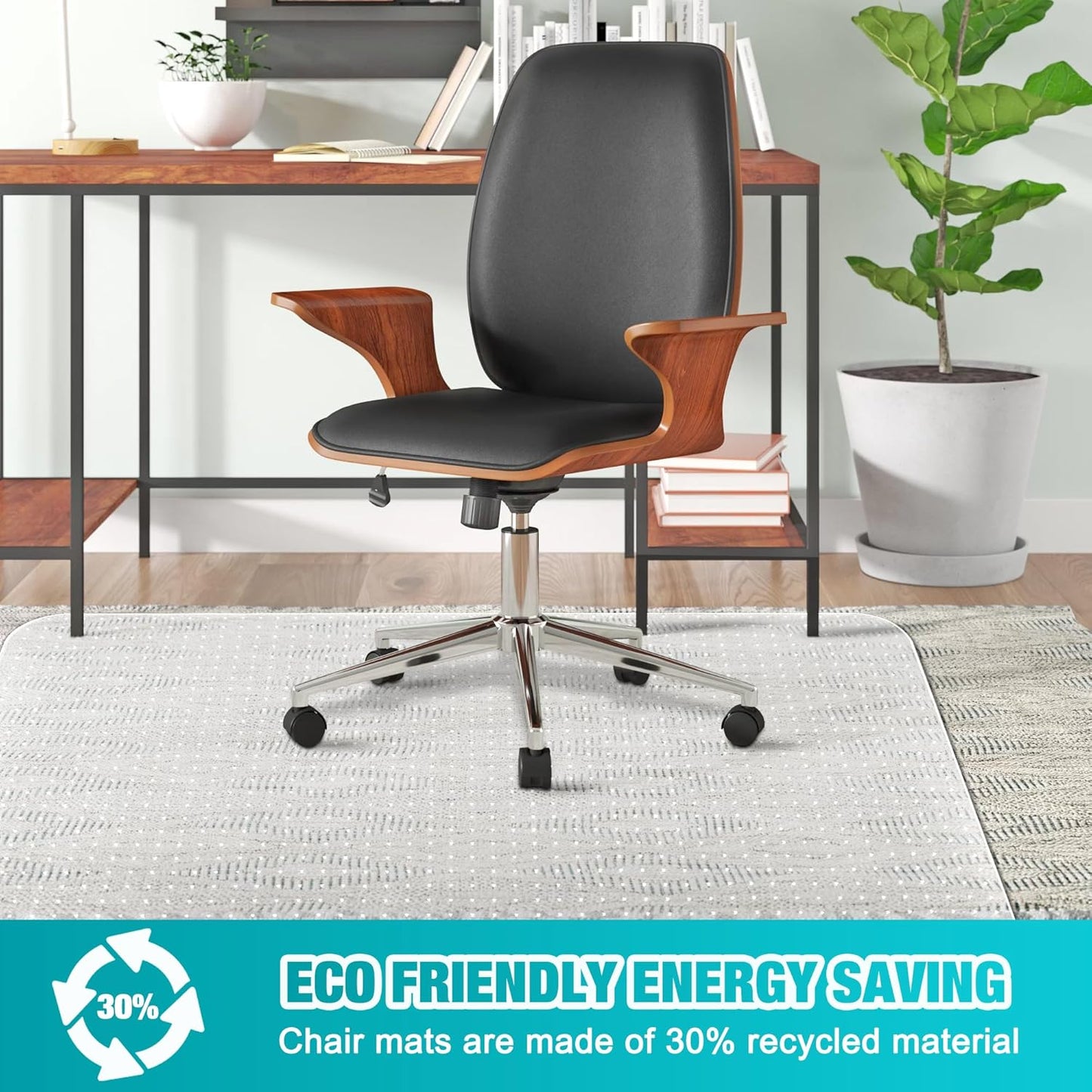 Skiennix Office Chair Mat - Thick Clear Carpet Protector, 48'' x 60'' | Easy Glide & Non-Curling Design