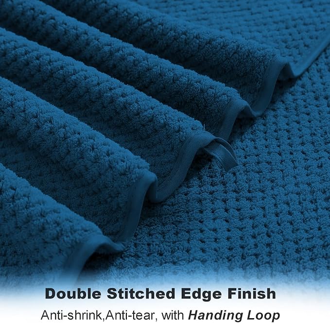Extra Large Bath Towel Sheet Set 35x70 Inches, Oversized Bath Towels Set,Jumbo Large Microfiber - Quick Dry,Lightweight,Super Soft,Highly Absorbent Towel Set for Bathroom,Hotel,SPA,Pack of 4(Navy)