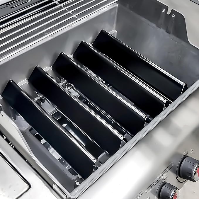 15.3" Heavier Flavorizer Bars for Weber Spirit & GS4 Spirit II 300 Series, Spirit II E-310 (Front-Mounted Control), for Weber Grill Parts, for Weber 7636, 5-Pack Porcelain-enameled