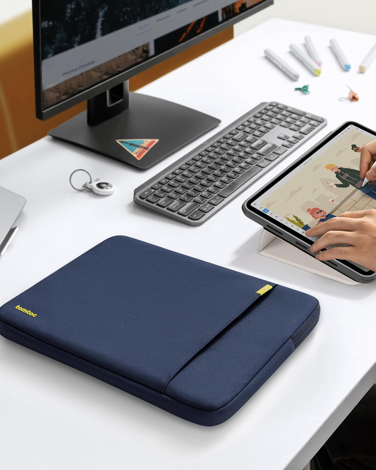tomtoc 360° Protective Tablet Sleeve for 2026 iPad Air 11-inch (M4/M3/M2), iPad Pro 11-inch (M5/M4/4th/3rd/2nd/1st Gen) with Magic Keyboard/Smart Keyboard Folio, 11" iPad Water-Resistant Tablet Case