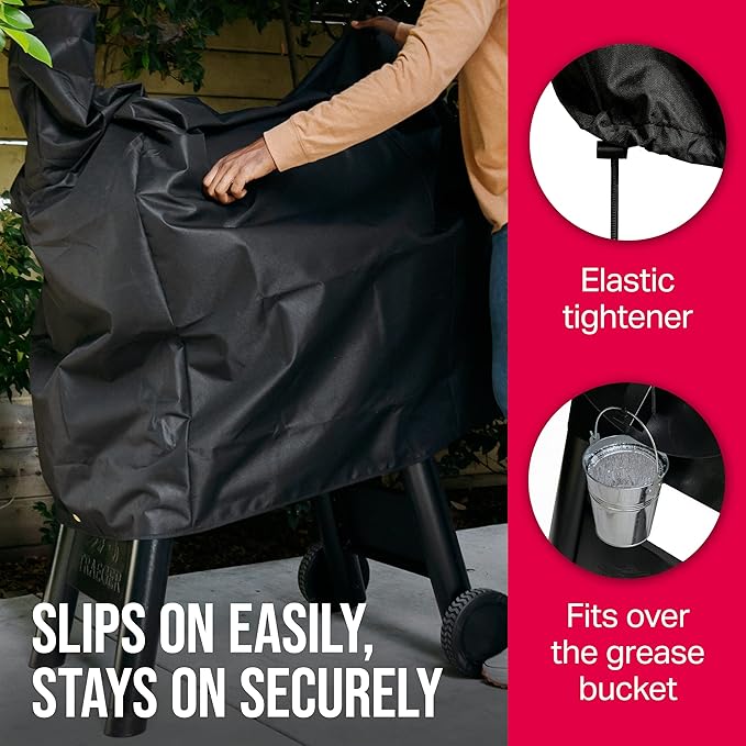 Grill Cover by Grillman, Black, 49 Inch, BBQ Outdoor Grill Covers, Charcoal & Gas Grills, Waterproof, Rip-Proof, Weather-Resistant, Anti-UV, Barbecue Cover for Weber, Genesis, Charbroil, Nexgrill, etc