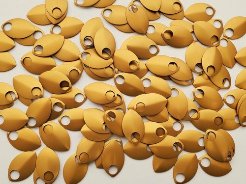 Chainmail Joe Premium Anodized Aluminum Scales - Medium (100ct) | Gold Finish for Durable Crafting