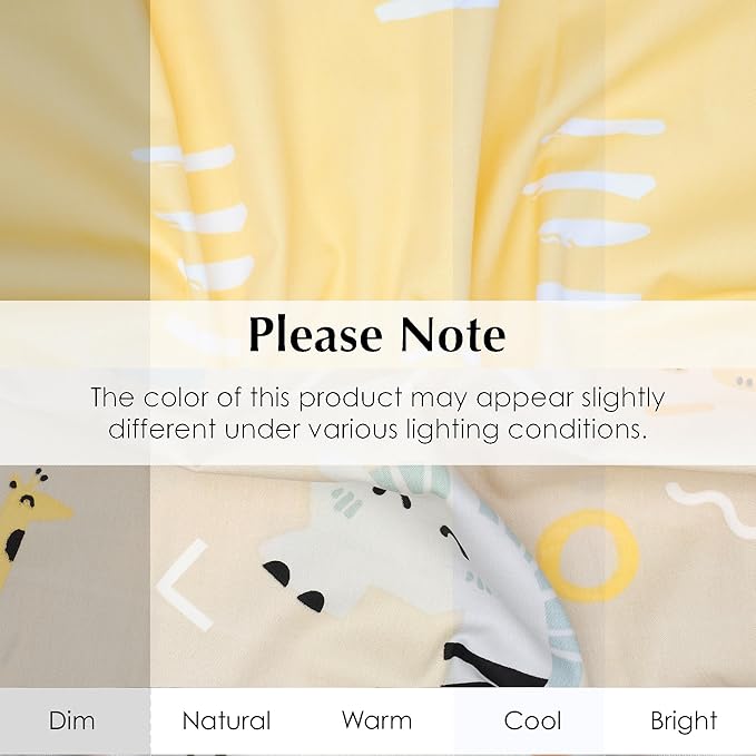 Salt Earth 100% Cotton 210TC Kids Bedsheet, Twin Sheets Set, Toddler Bed, 3 Piece Bedding Set Including Flat Sheet, Fitted Sheet & Pillowcase, Themed Cute Sheets Kids Bed (Summerland/Yellow Pillow)