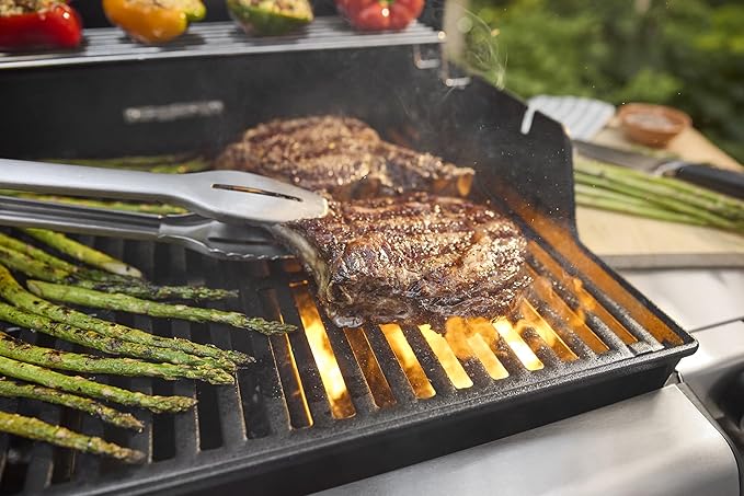 Weber Spirit E-425 Liquid Propane Gas Grill for Outdoor Cooking and BBQ, 4 Boost Burners, Black