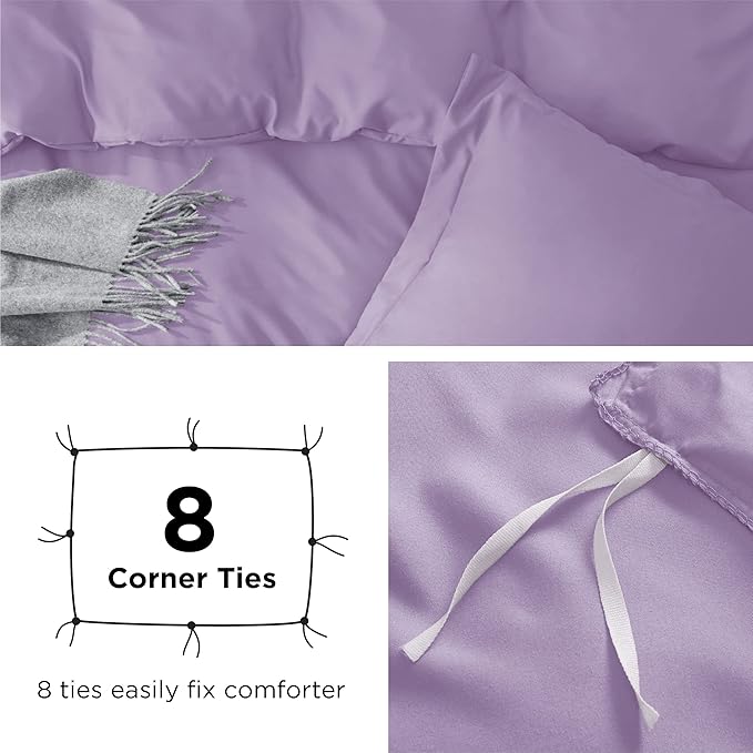 Bedsure Duvet Cover Twin/Twin XL Size - Soft Double Brushed Bedding Set for Kids & Adults, Zipper Closure, 2 Pieces, Includes 1 Duvet Cover (68"x90") & 1 Pillow Sham, NO Comforter, Orchid Bloom