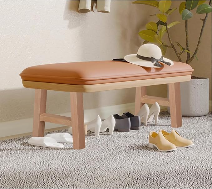16 Inch H Shape Wood Furniture Legs - Table & Bench Replacement Legs Set of 2 - Rustic Modern Style - Square Unfinished Wooden Legs, Heavy Duty DIY Industrial