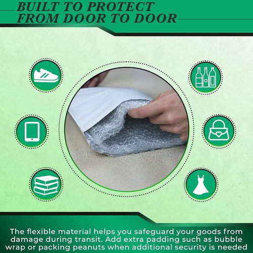 Secure Seal 1000 Pack White Poly Mailers - 10x13 Self-Sealing Shipping Bags | Durable 2 Mil Envelopes