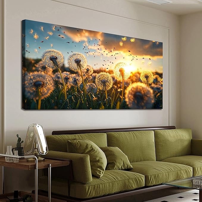 Oversized Canvas Wall Art Decor Floral Canvas Wall Art Pictures For Living Room Decor Paintings Artwork For Walls White Modern Wall Art Canvas Prints Artwork For Bedroom Office Wall Decor 29 × 58 Inch