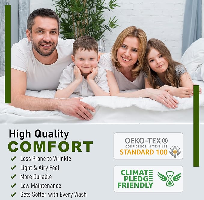 RUVANTI 100% Cotton California King Sheet Sets, 4 Pieces, Soft & Breathable Percale Weave Bedding, Deep Pocket 14", Hotel Standard, Crisp Cool Feel & Durable, Perfect Floral Sheets, Lilac Floral