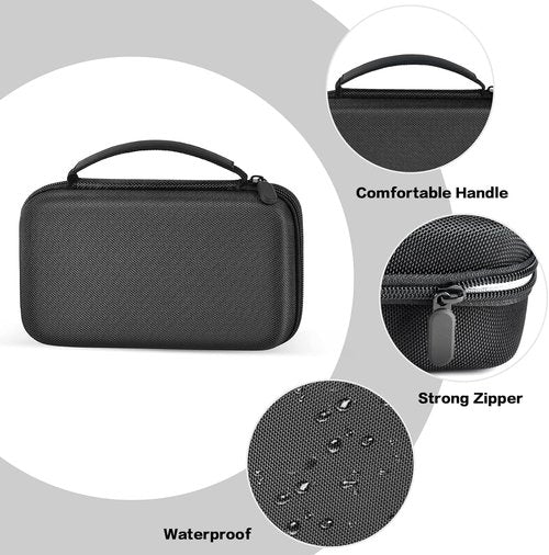 DYMO Compatible Label Maker Case - Hard Protective Travel Storage Bag with Mesh Pocket & Smooth Zipper