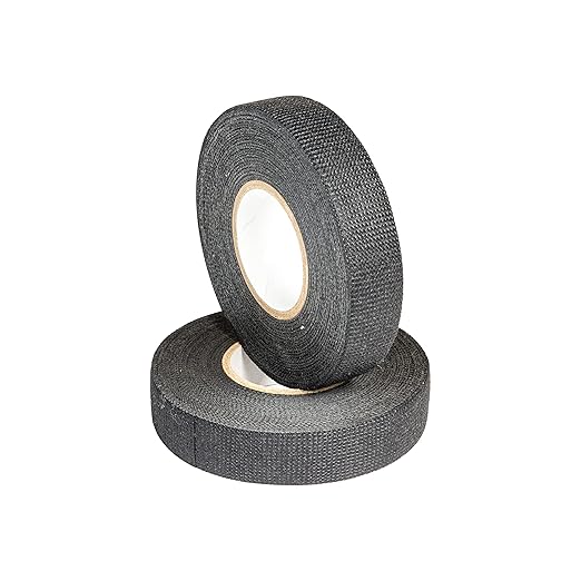 Wiring Harness Tape High Temp Wire Cable Loom Self-Adhesive Fabric Tape for Electrical Automotive Engine Harness Wrap Protection Noise Damping Cables Fixed 3/4 Inch x 49 FT