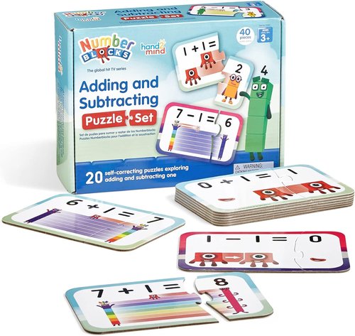 Hand2Mind Numberblocks Puzzle Set - Engaging Addition & Subtraction Math Games for Kids | Educational Toddler Activity