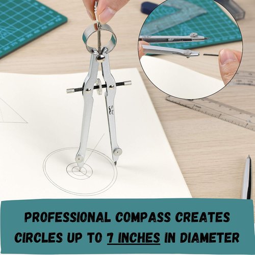 Mr. Pen Protractor and Compass Set - Essential Geometry Tools for Accurate Measurements | Perfect for School Use