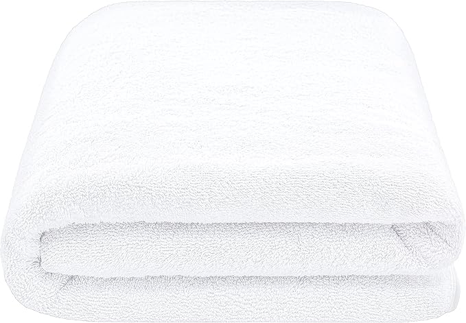 Cotton Paradise 100% Cotton Turkish Towel, Soft Absorbent Quick Dry, 40x80 Oversized Bath Sheet Towel, Snow White